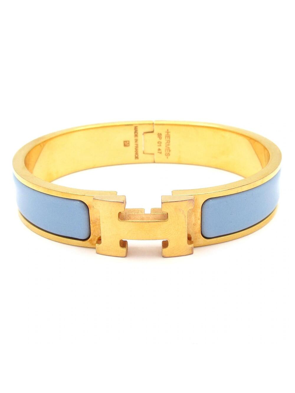 Hermes Clic Clac Gold Light Blue #359107H81B